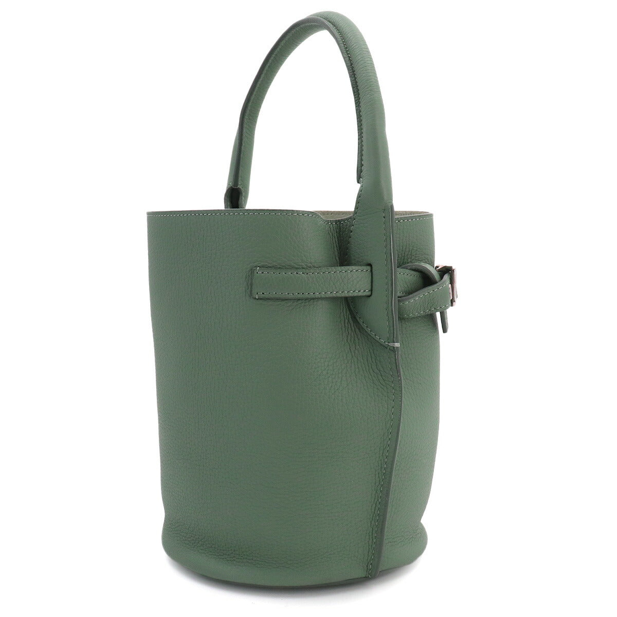 Big Bag Bucket Nano Hand Shoulder Bag Leather Green 187243
