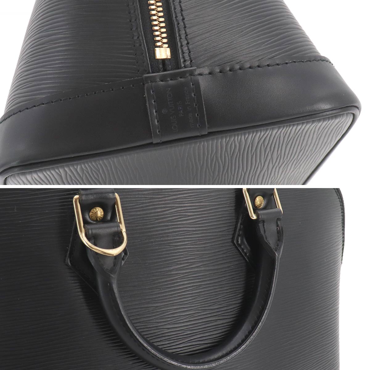 Epi Alma PM Hand Bag Leather Noir Black M52142 Purse