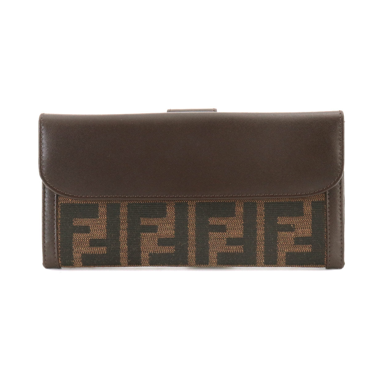 Zucca Long Wallet Canvas Leather Brown 2251 Purse