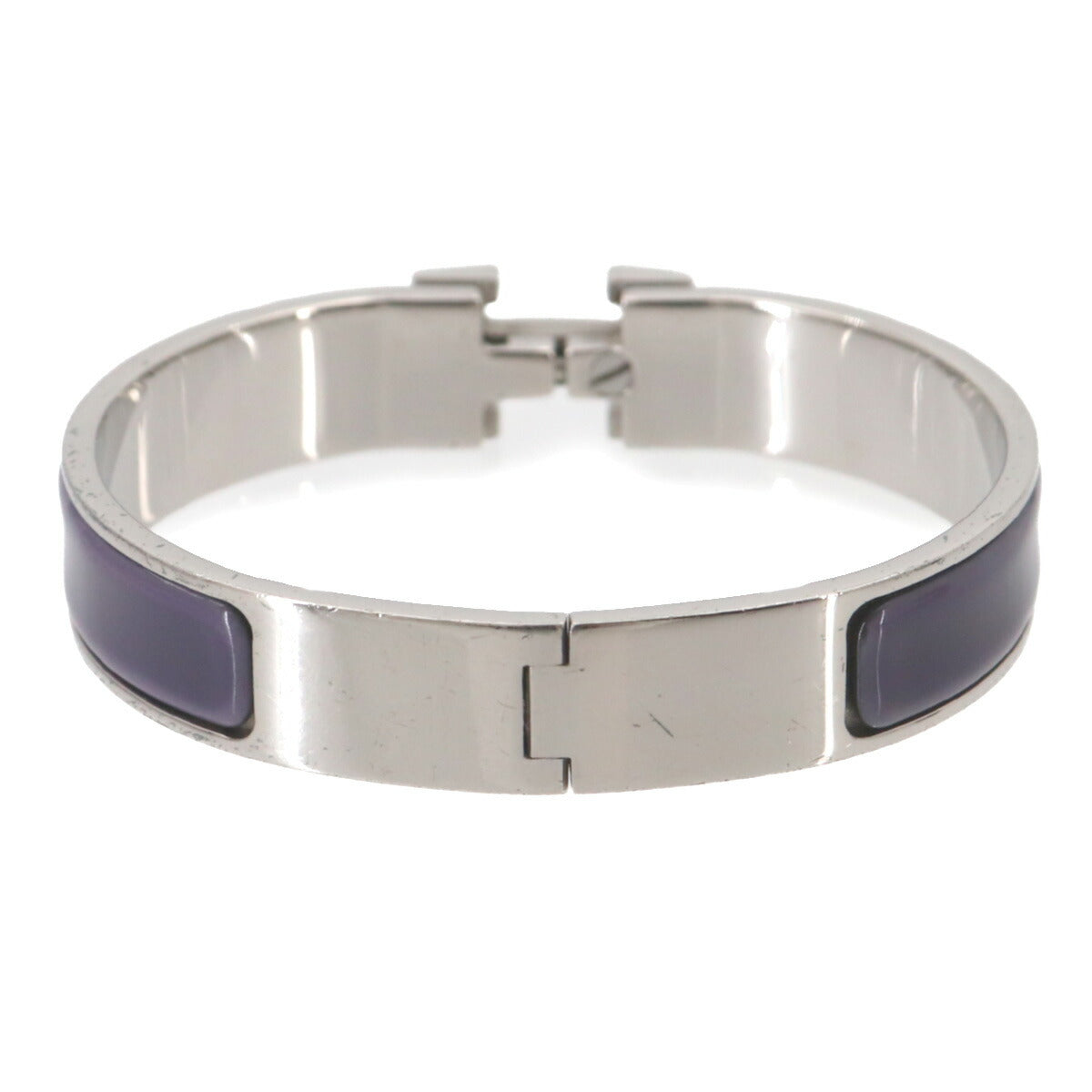 Clic H PM Bangle Silver Green Accessory