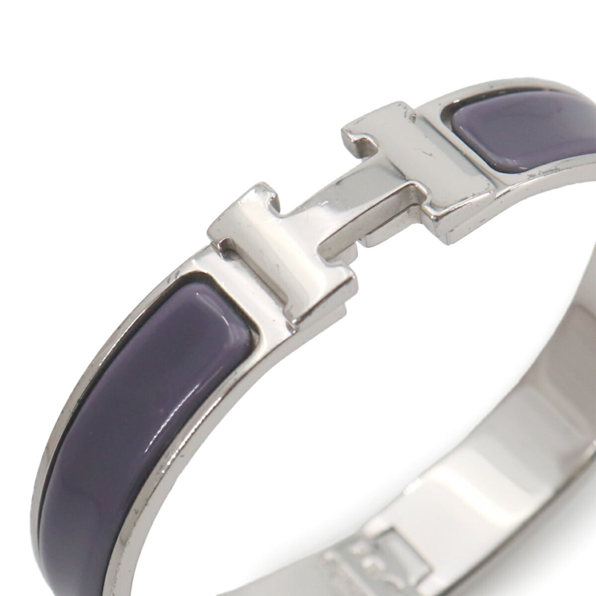 Clic H PM Bangle Silver Green Accessory