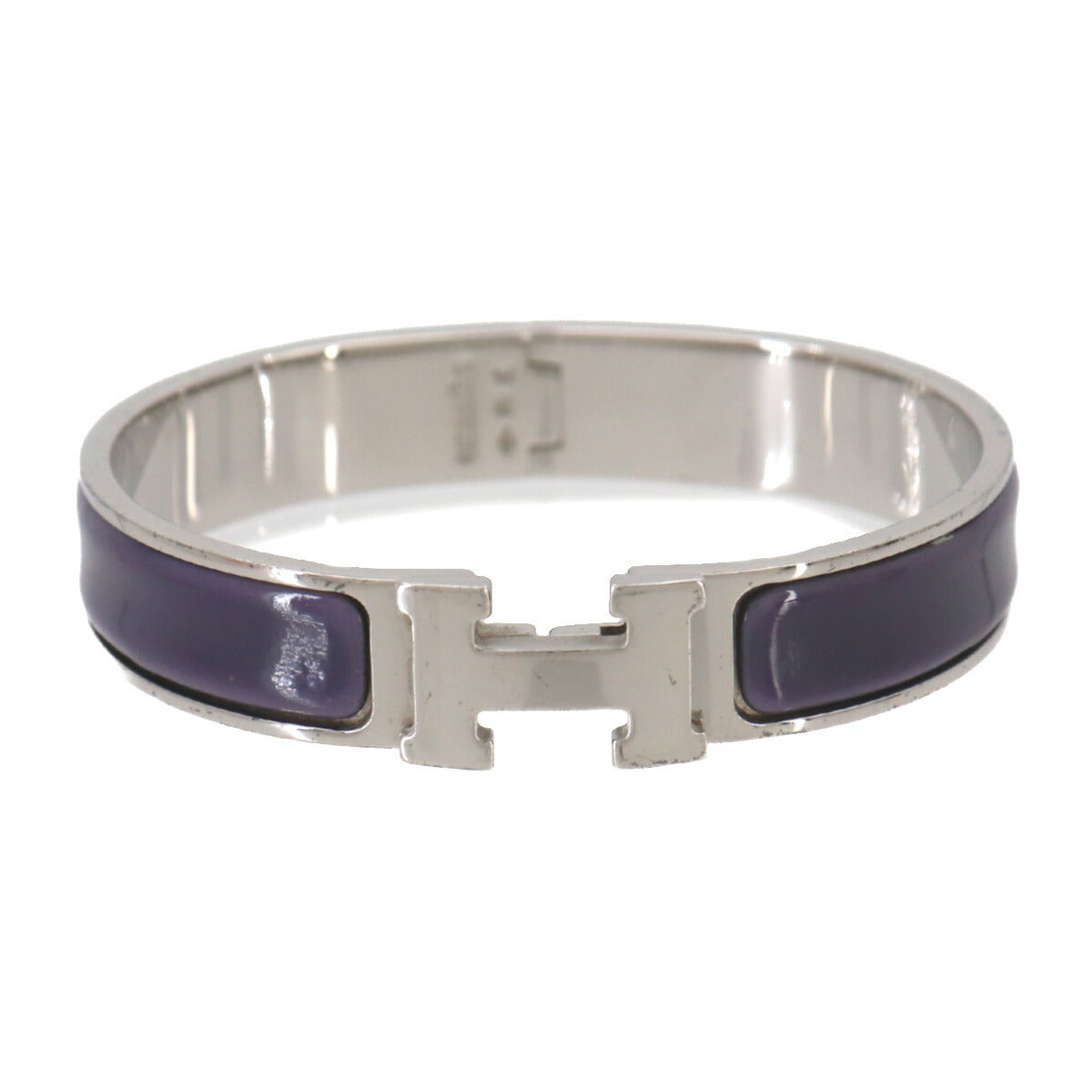 Clic H PM Bangle Silver Green Accessory