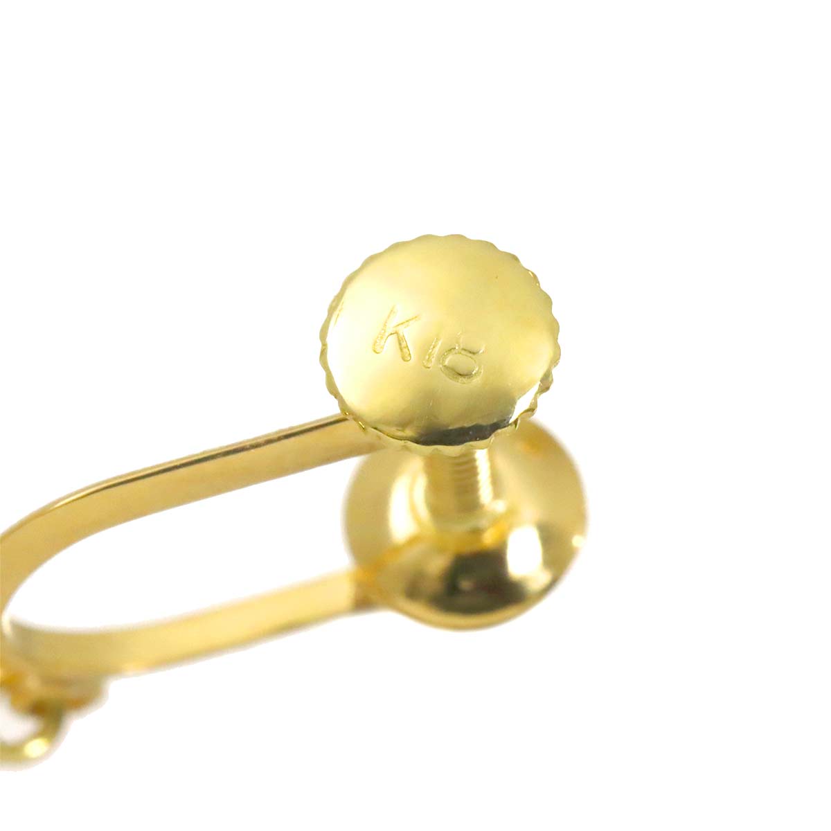 Onyx Earrings Clip-on 18K K18 YG 750