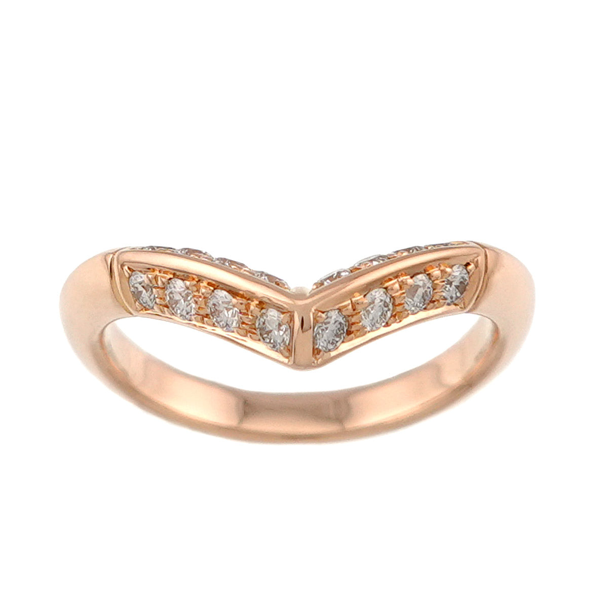 V Diamond 18K PG 750 Size50 5.25(US)