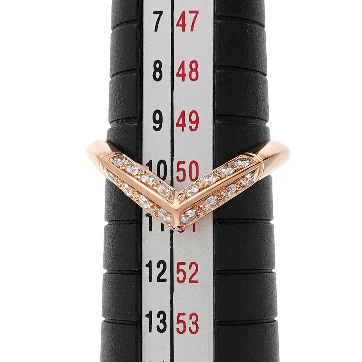 V Diamond 18K PG 750 Size50 5.25(US)