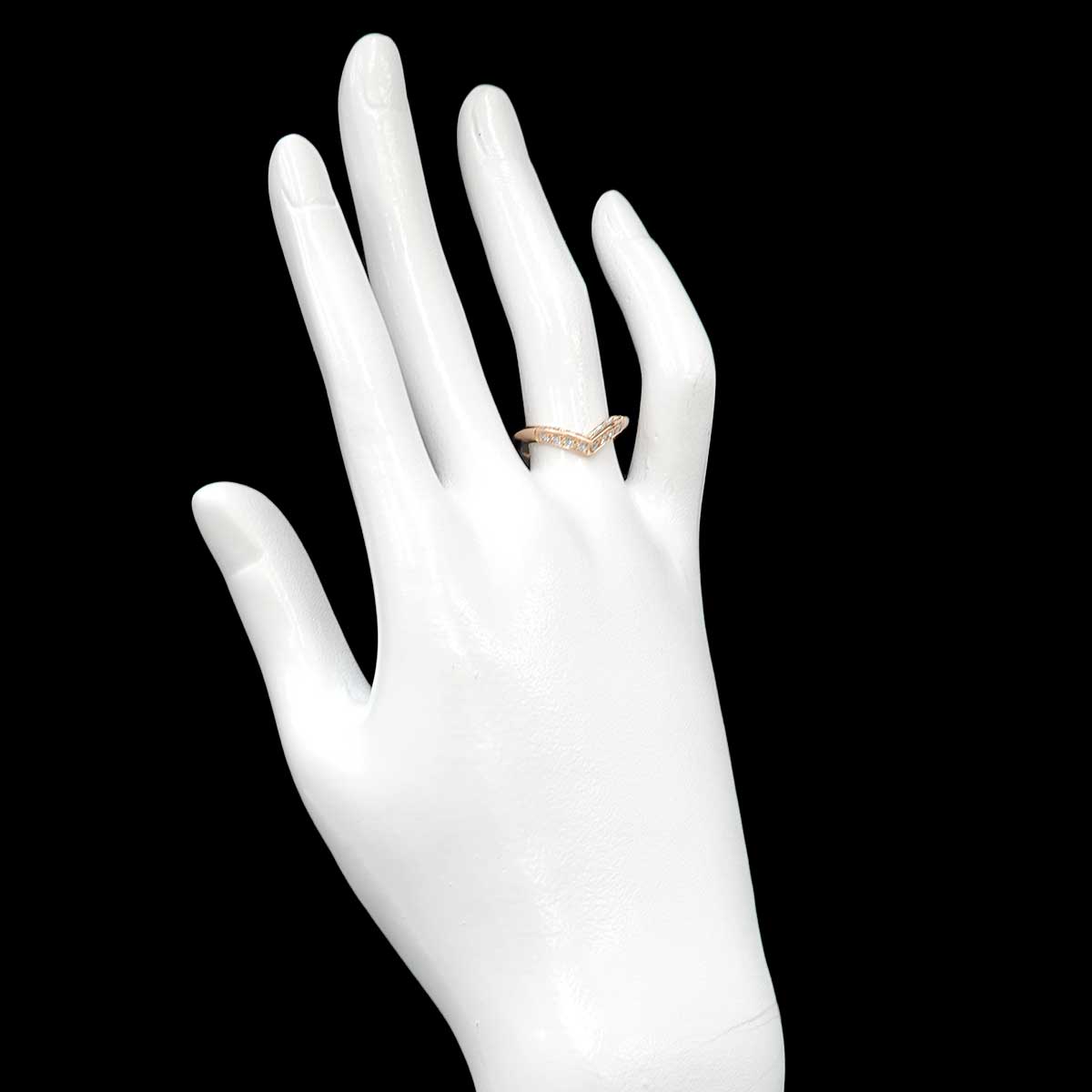 V Diamond 18K PG 750 Size50 5.25(US)