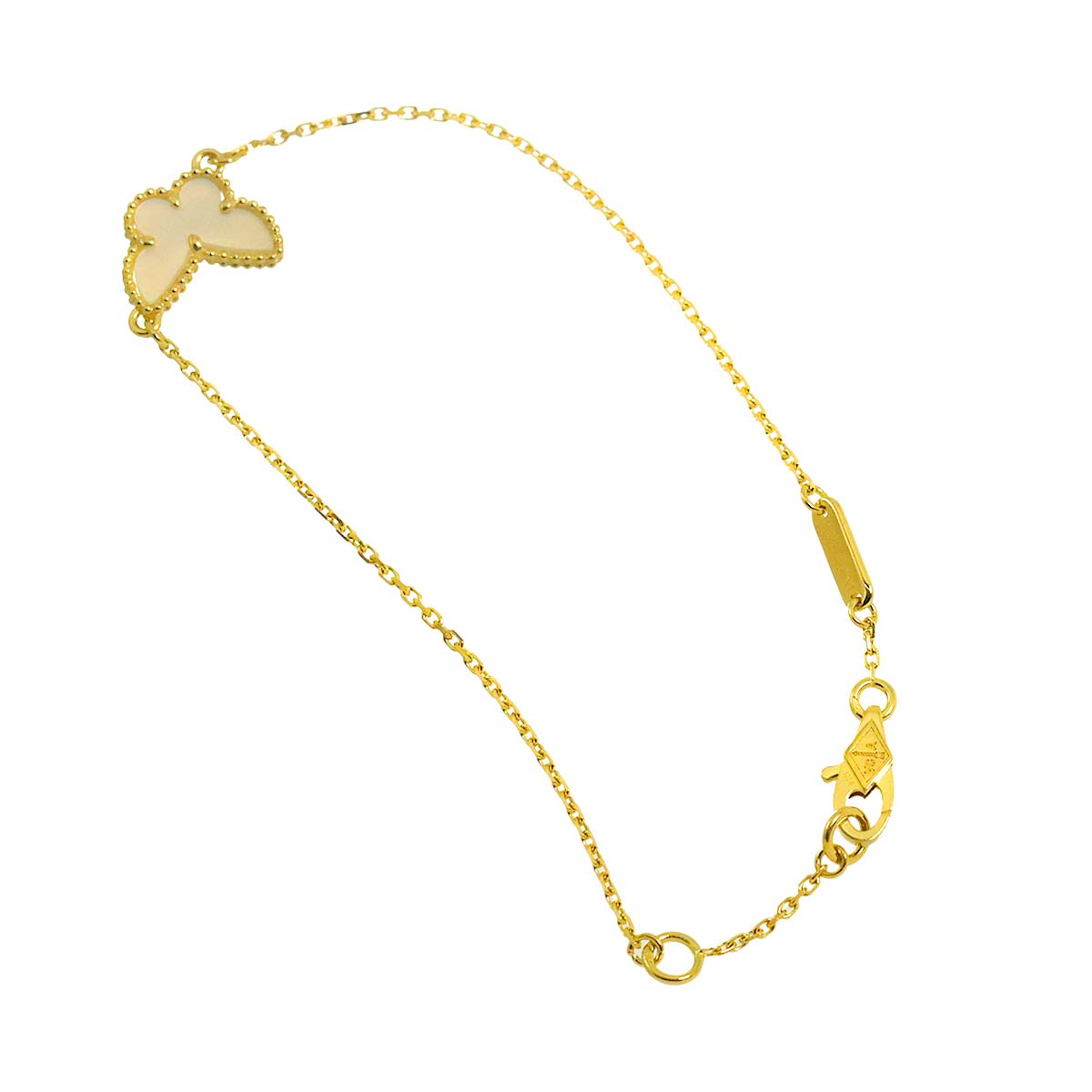 Sweet Papillon Mother of Pearl MOP Bracelet 18K YG 750