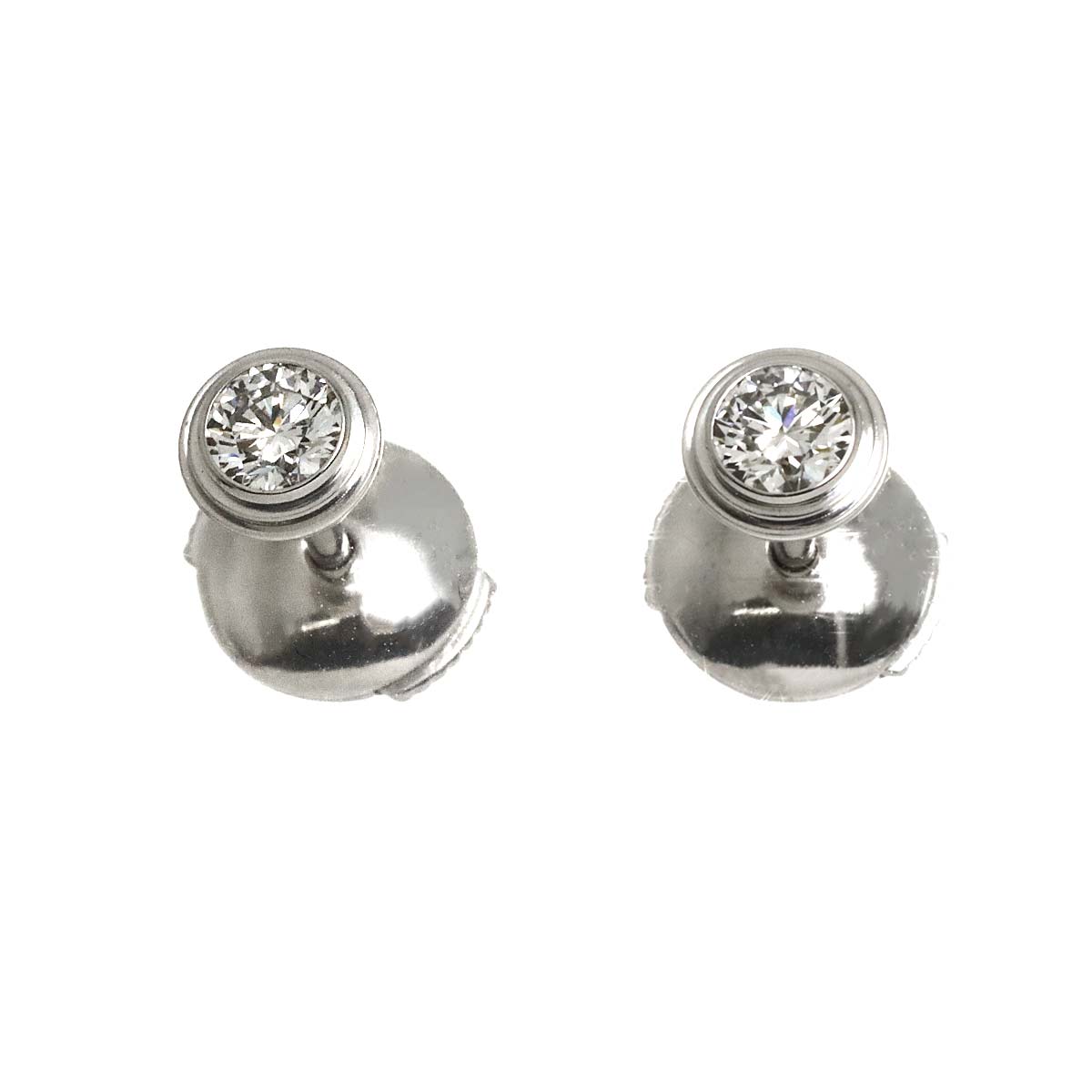 Damour MM Diamond Earrings Pierced 18K WG 750