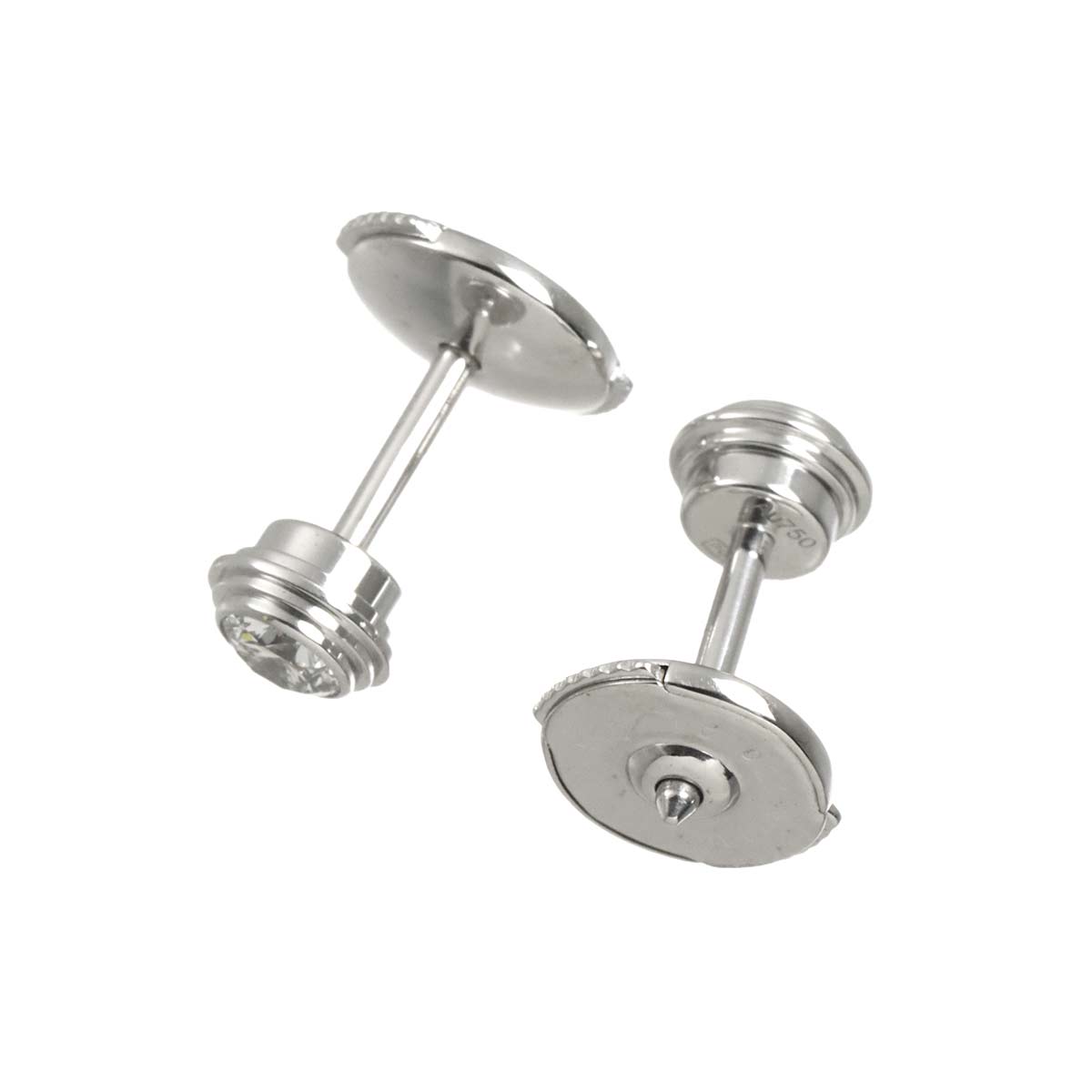 Damour MM Diamond Earrings Pierced 18K WG 750