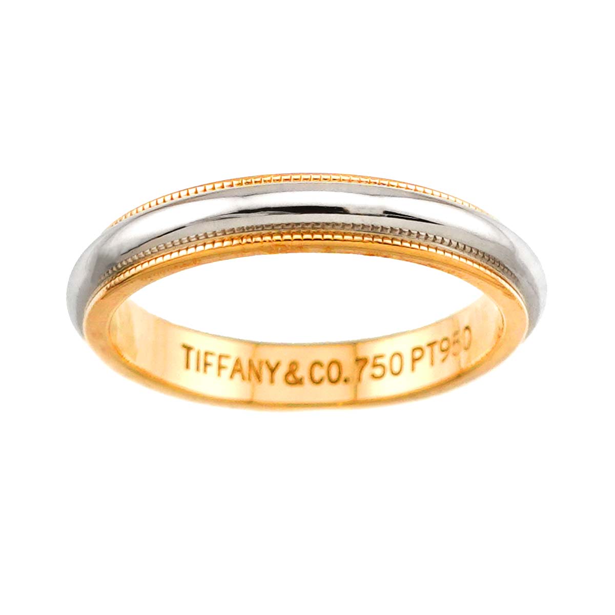 Milgrain Band Ring 18K YG 750 Pt Size6.75(US)