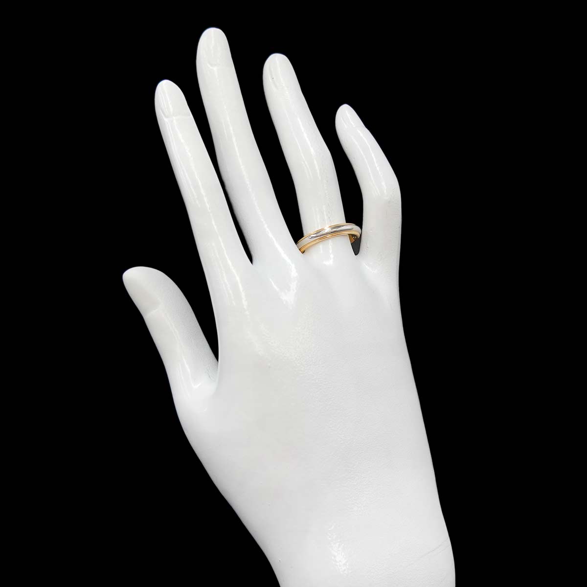 Milgrain Band Ring 18K YG 750 Pt Size6.75(US)