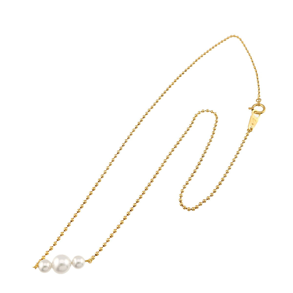 Akoya Pearl 4.2-6.2mm Necklace 18K YG 750