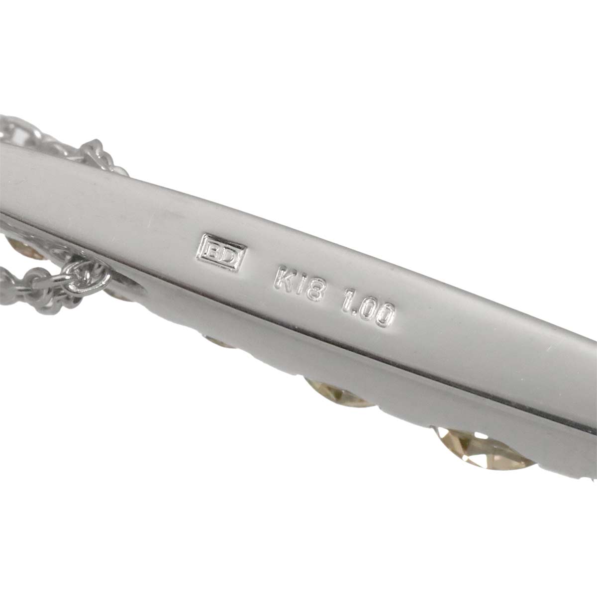 BrownDiamond 1.00ct Necklace 18K White Gold 750