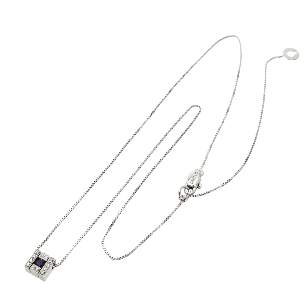 Belle Epoque Diamond Sapphire Necklace 18K WG 750
