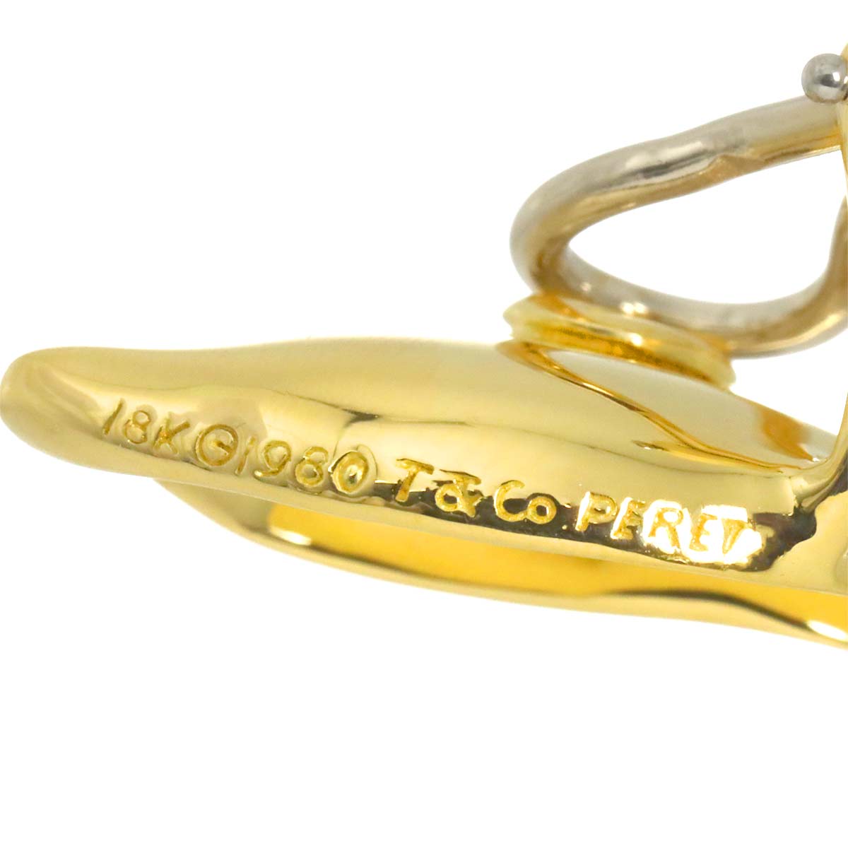 Leaf Earrings Clip on 18K Yellow Gold 750