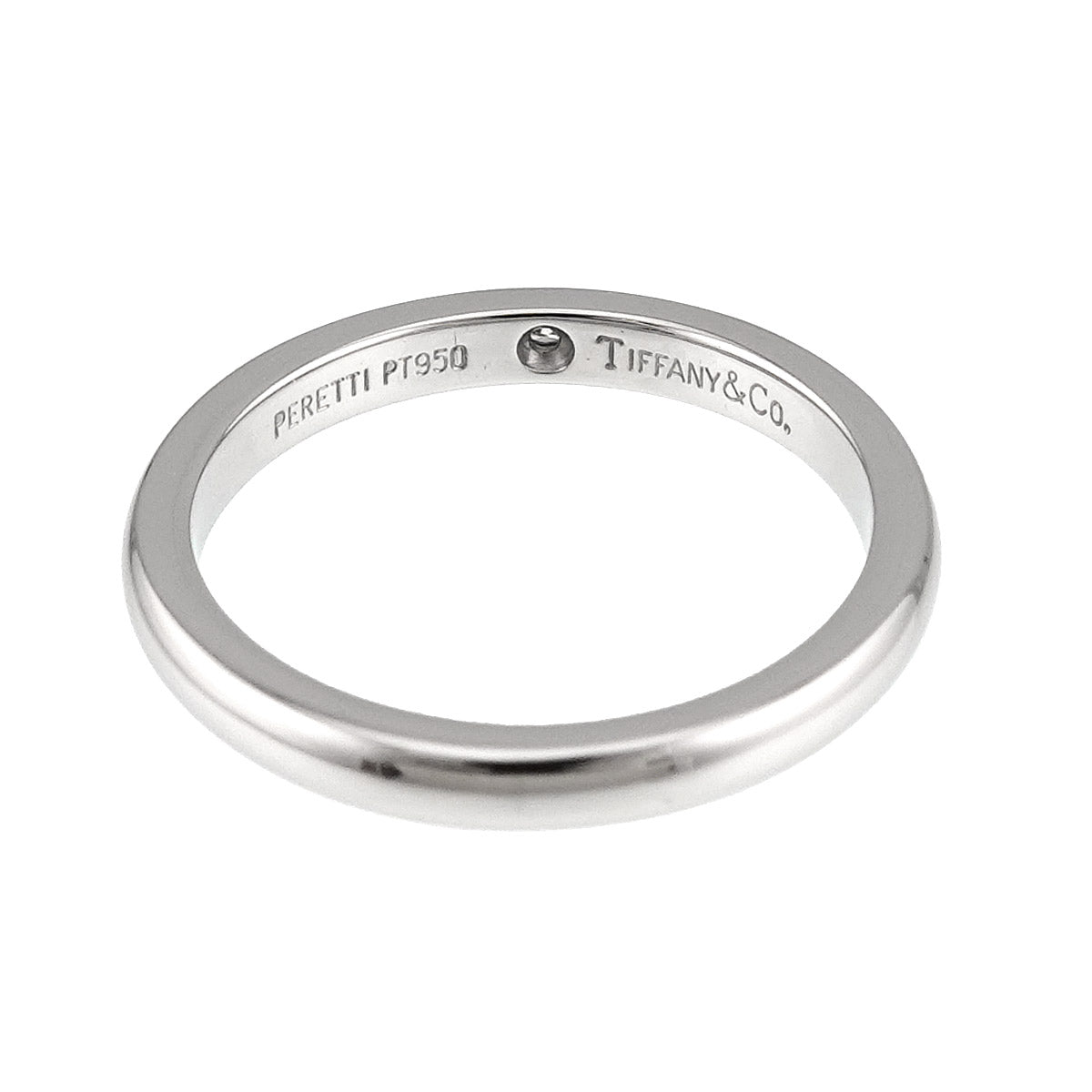 Stacking Band Ring Diamond 1P Platinum Size7.25-7.5(US)