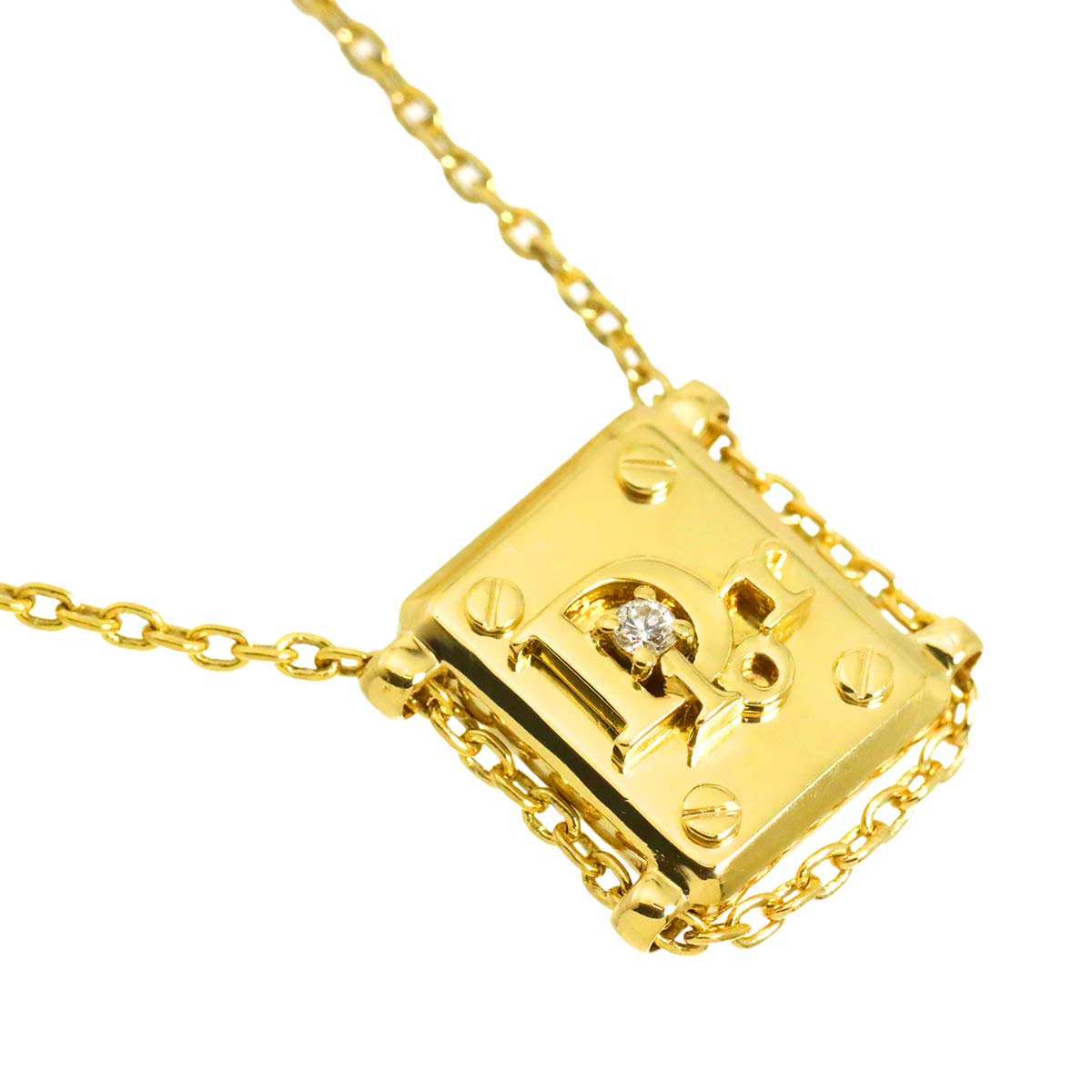 Diamond Necklace 18K Yellow Gold 750