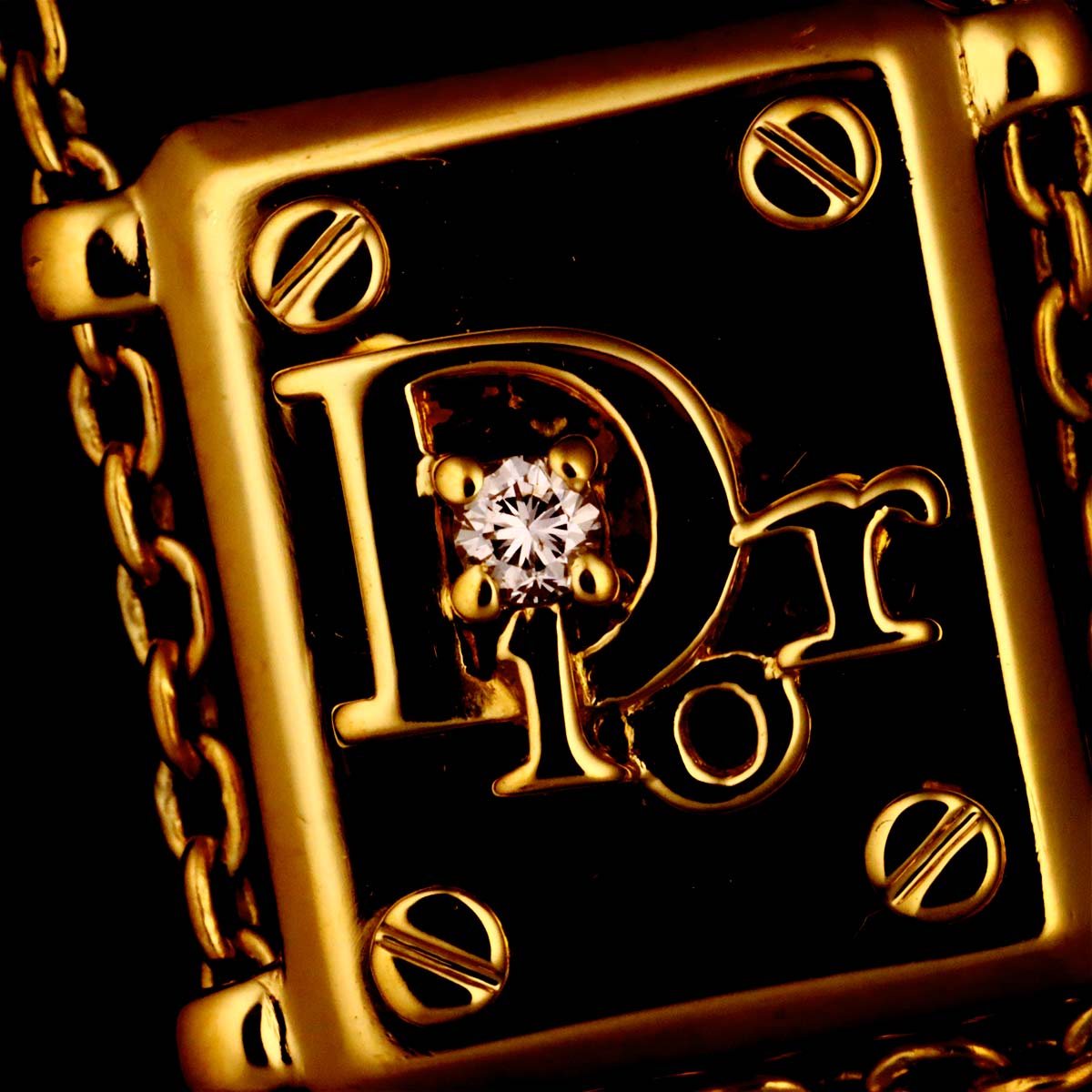 Diamond Necklace 18K Yellow Gold 750
