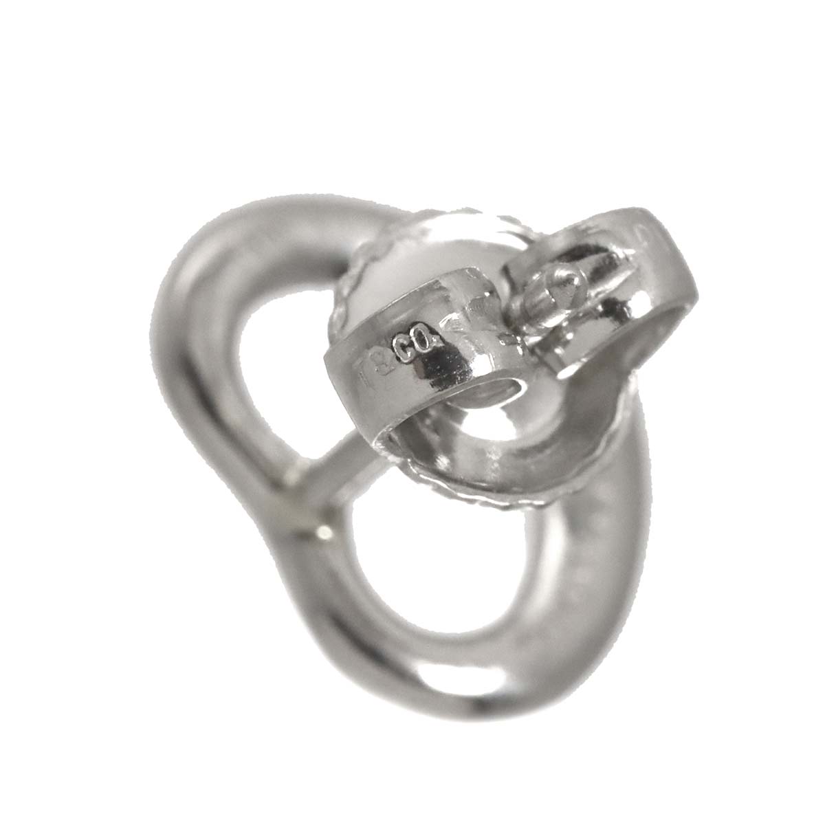 Open Heart Earrings Pierced Pt