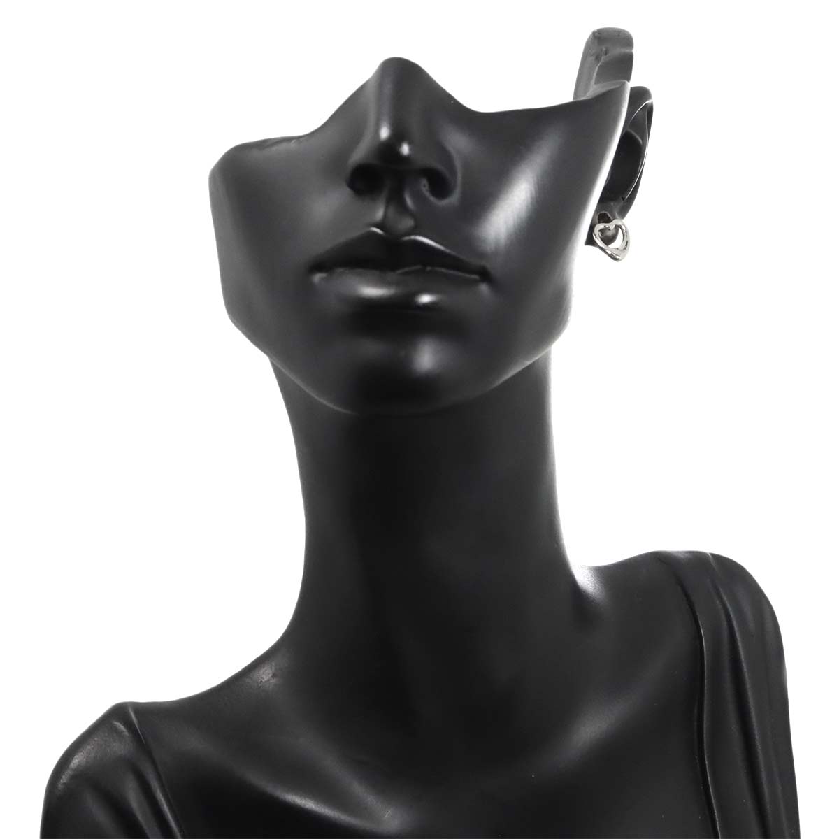 Open Heart Earrings Pierced Pt