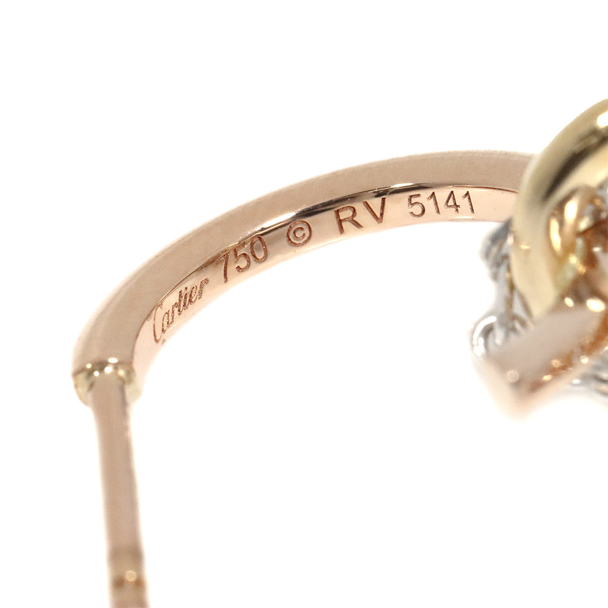 Trinity Earrings Pierced 18K YG WG PG 750