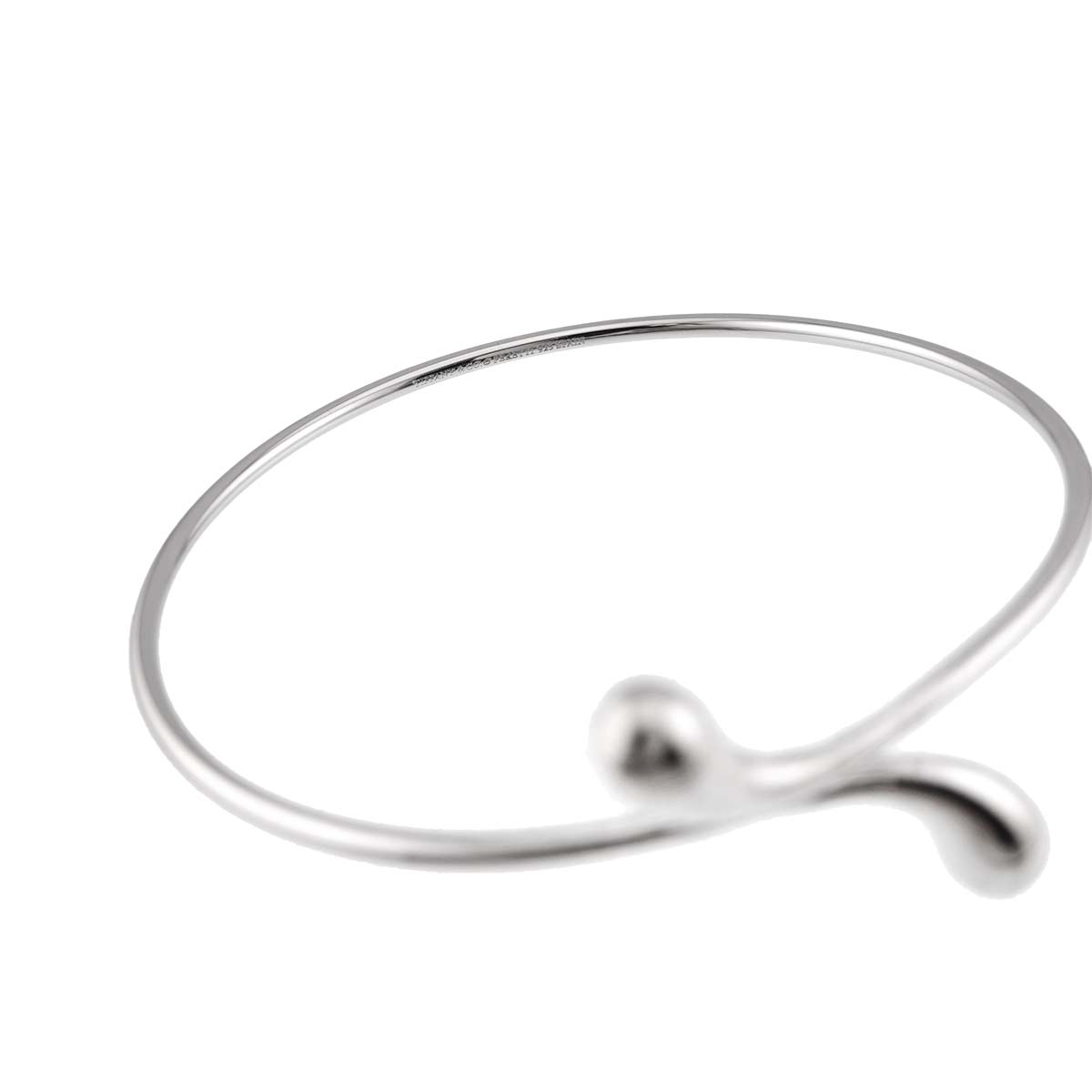 Double Teardrop Bangle Bracelet SV 925 Silver