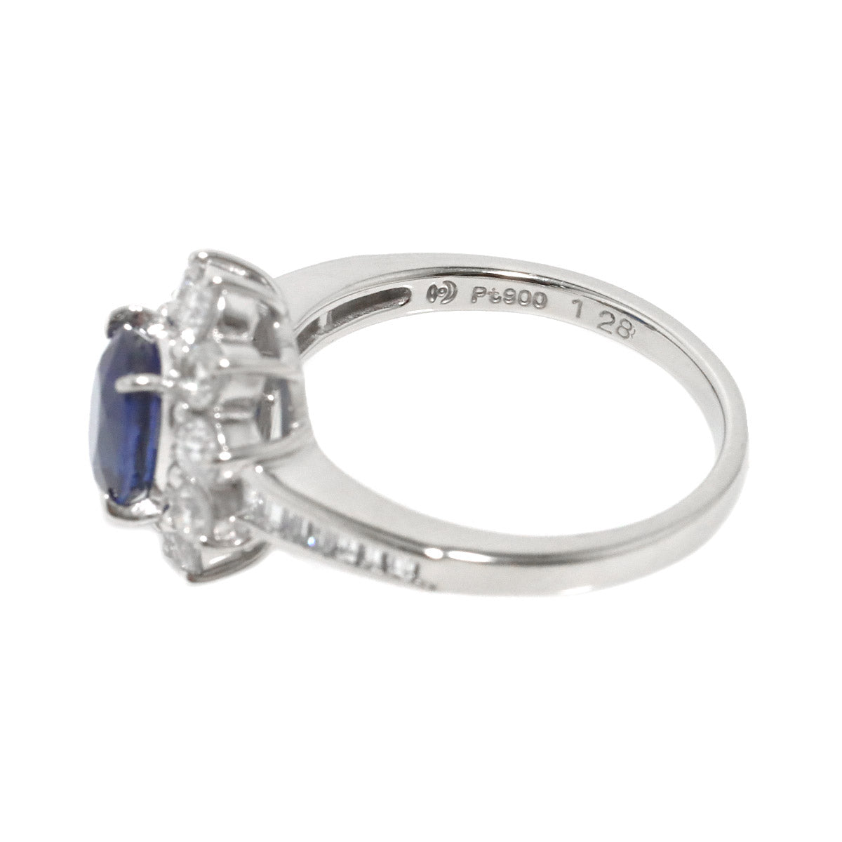 Sapphire 1.28ct Diamond 0.99ct Ring Platinum size6.25-6.5(US)