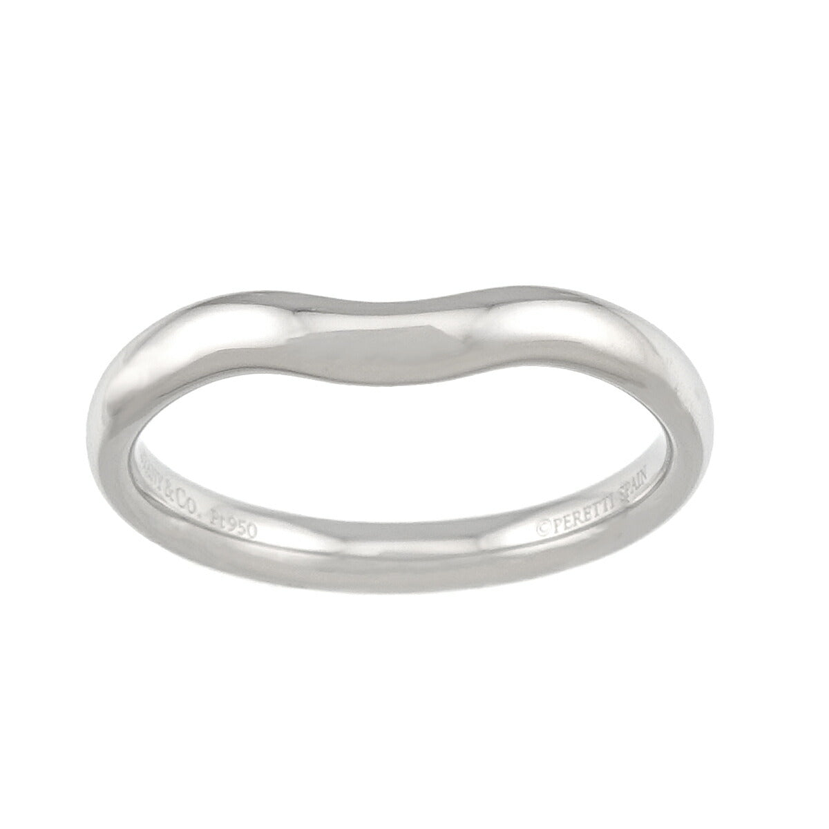 Wide Curved Band Ring Pt Platinum size8.75(US)