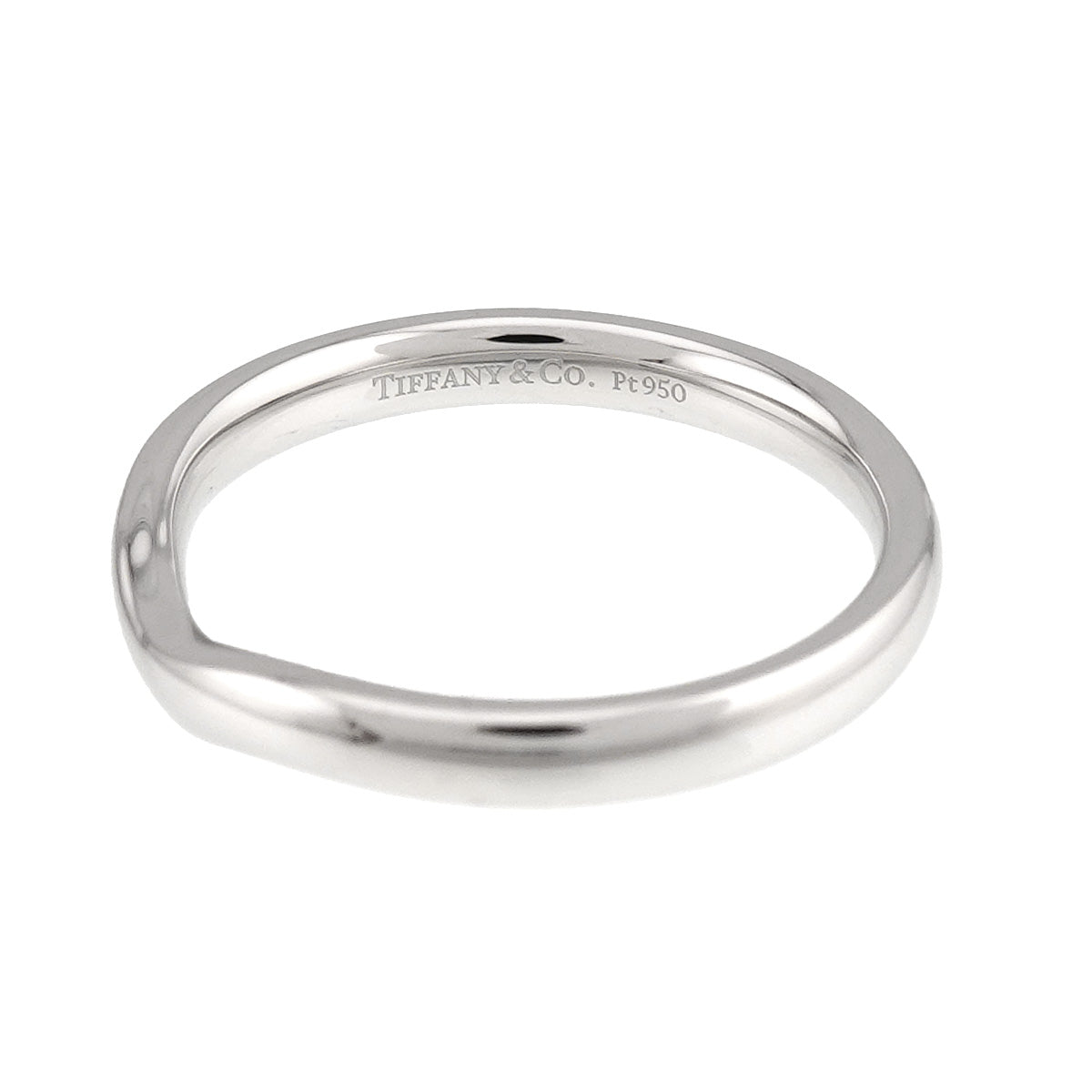 Wide Curved Band Ring Pt Platinum size8.75(US)