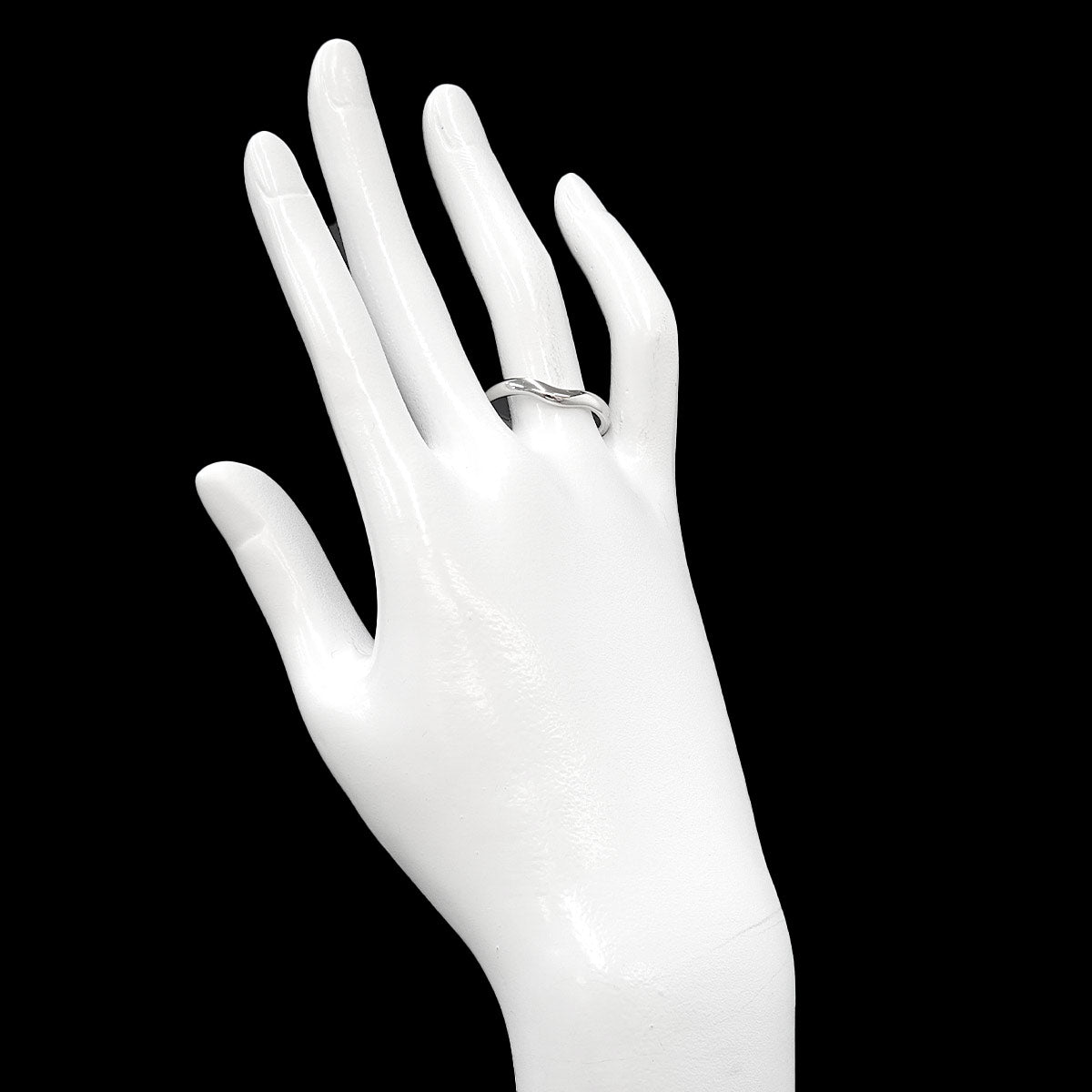 Wide Curved Band Ring Pt Platinum size8.75(US)