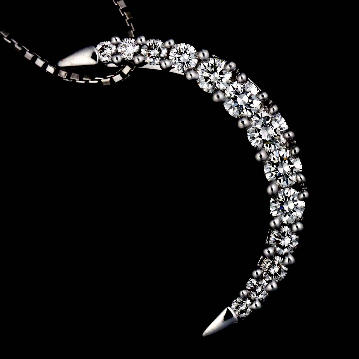 Diamond 0.36ct Necklace 18K White Gold 750