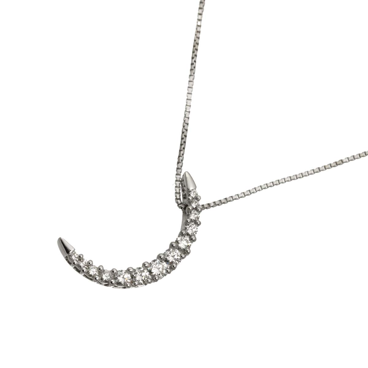 Diamond 0.36ct Necklace 18K White Gold 750