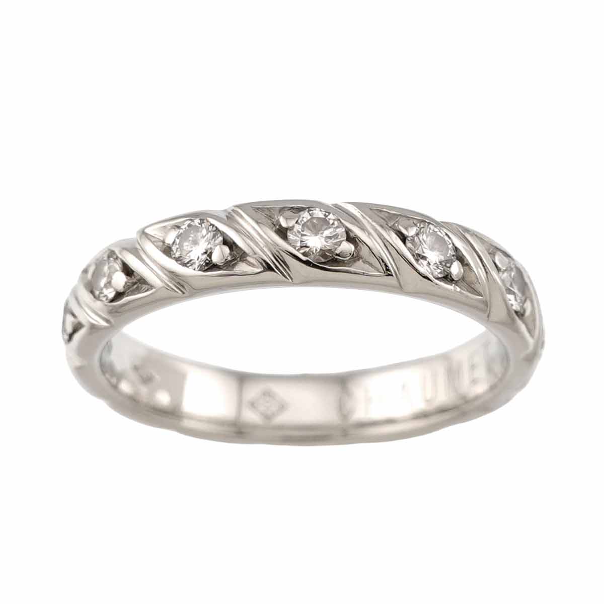 Torsade Half Diamond Ring Platinum 5.75-6(US)