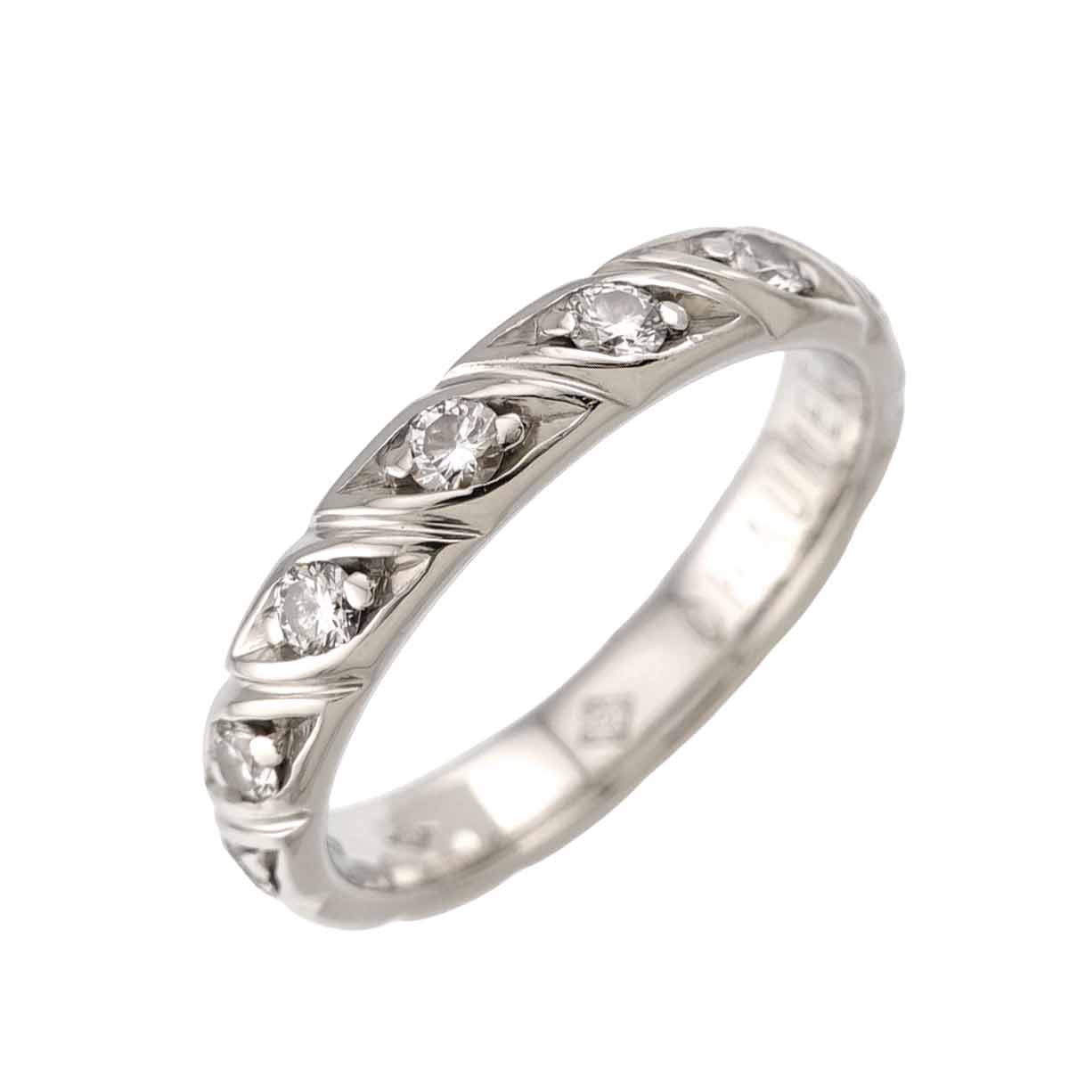 Torsade Half Diamond Ring Platinum 5.75-6(US)