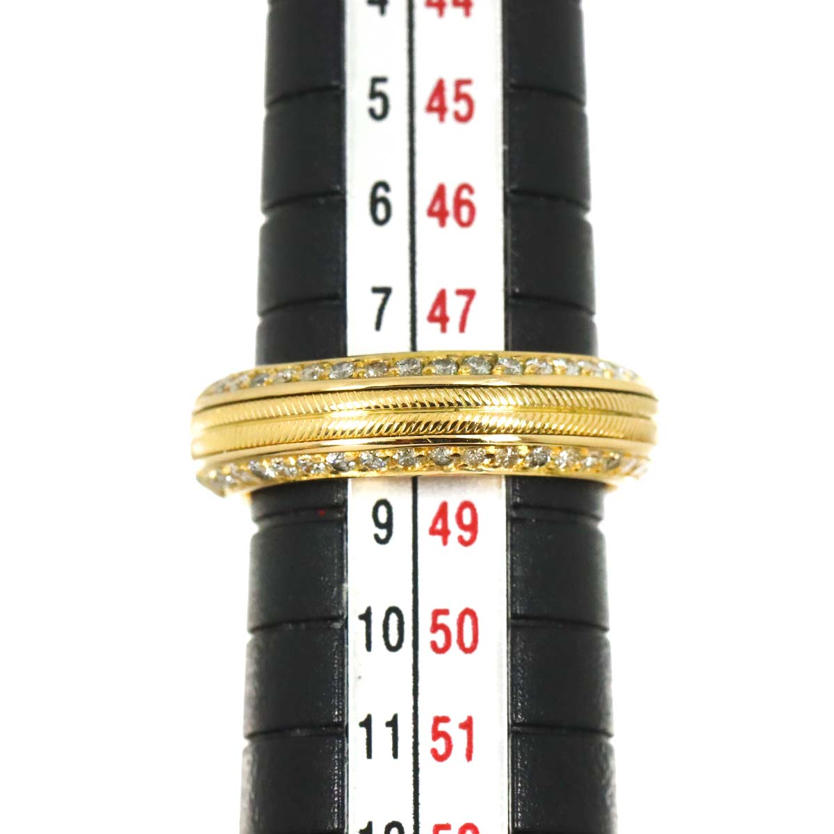 Diamond Ring 18K Yellow Gold 750 size48 4.5(US)
