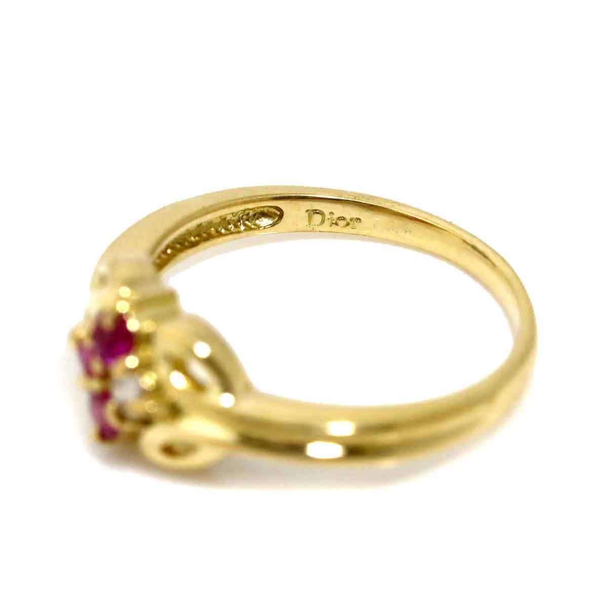 Diamond Ring 18K YG 750 size5.75-6(US)