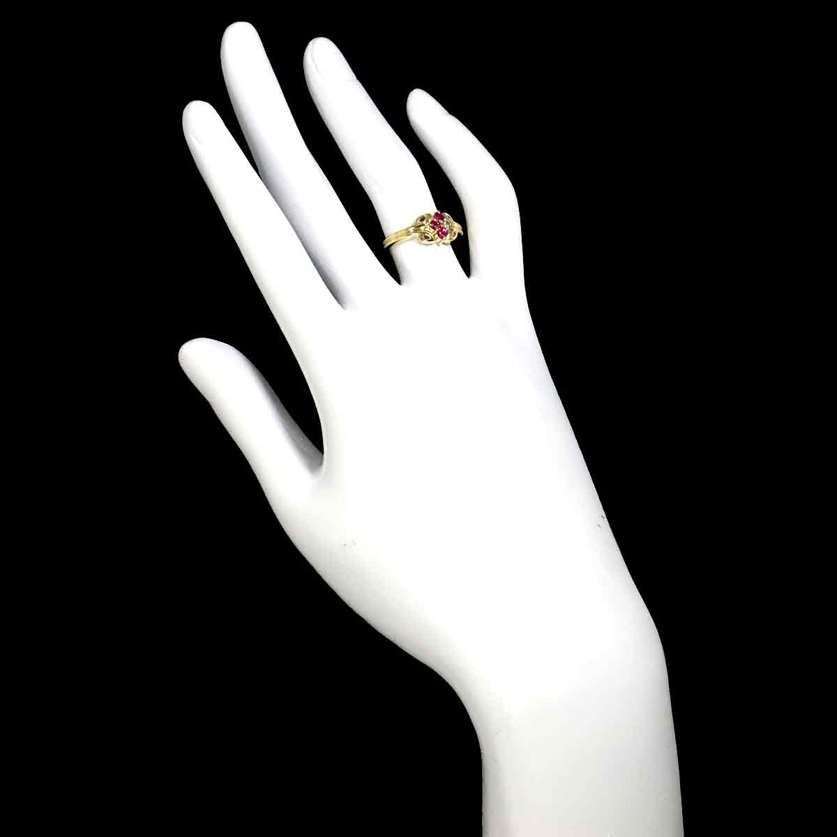 Diamond Ring 18K YG 750 size5.75-6(US)