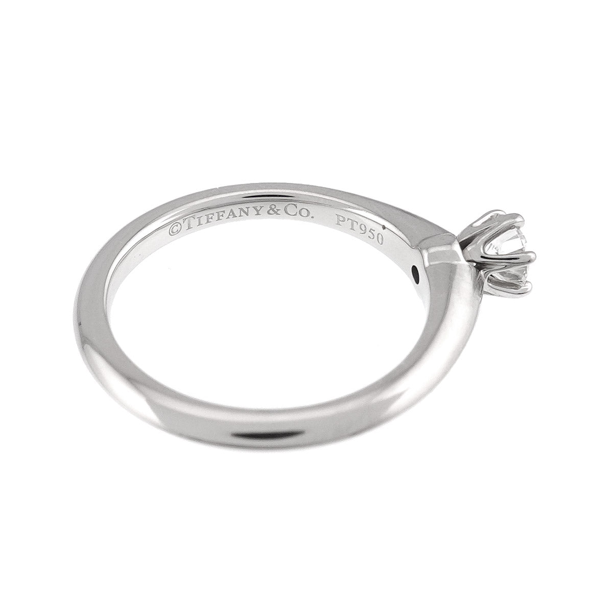 Diamond 0.25ct F/VS2/3EX Ring Pt 4.75-5(US)