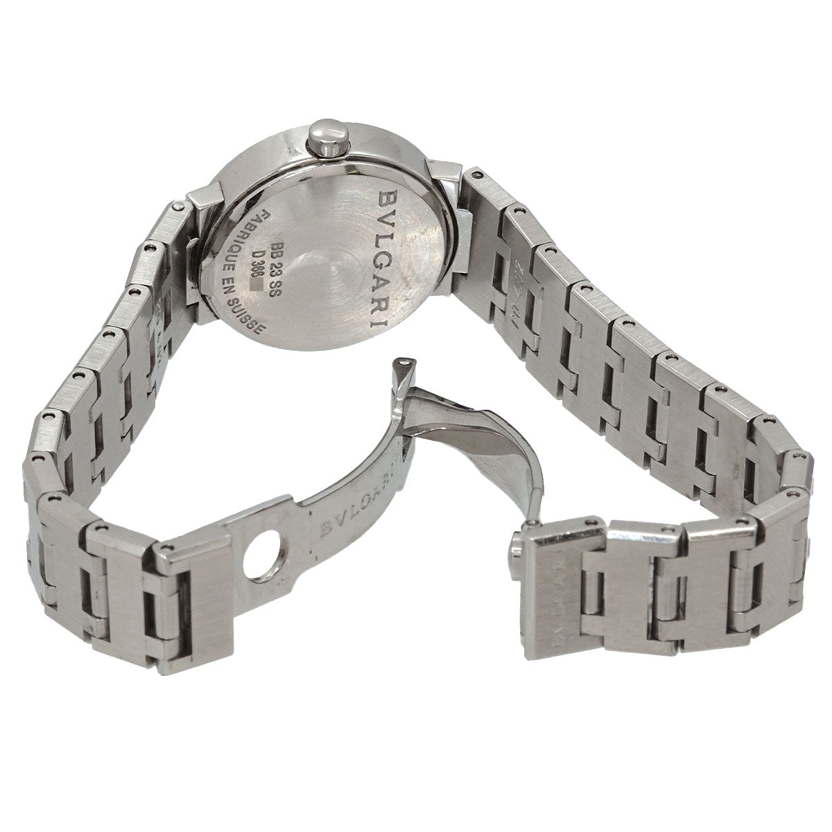 BVLGARIBVLGARI BB23SS 12P Diamond Quartz Black Dial Ladies