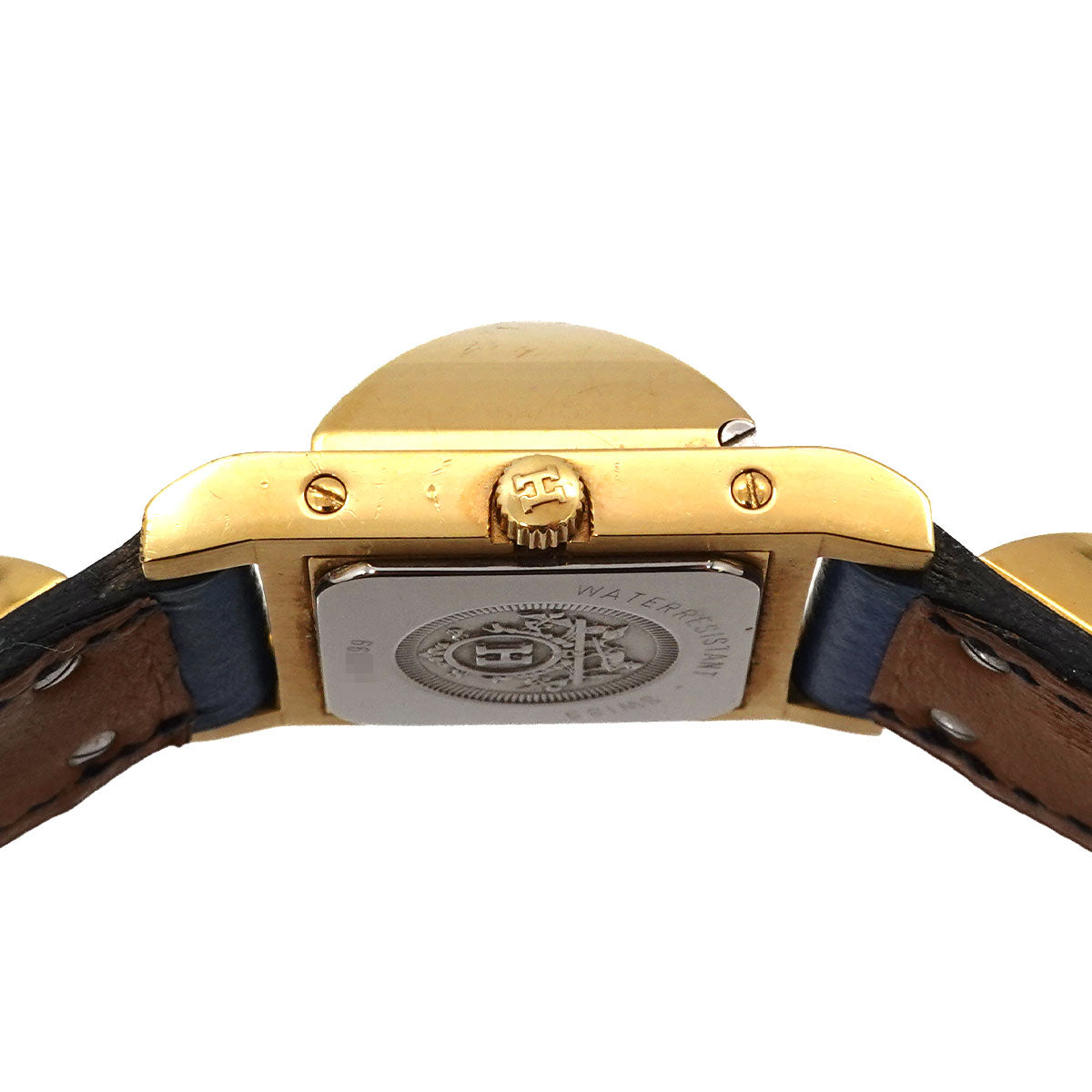 Medor Vintage pyramid Gold studs Quartz White Dial Ladies