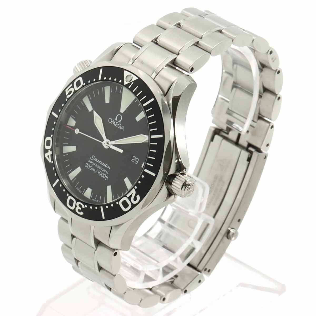 Seamaster Professional 300 2264 50 Quartz Date Black Dial Mens