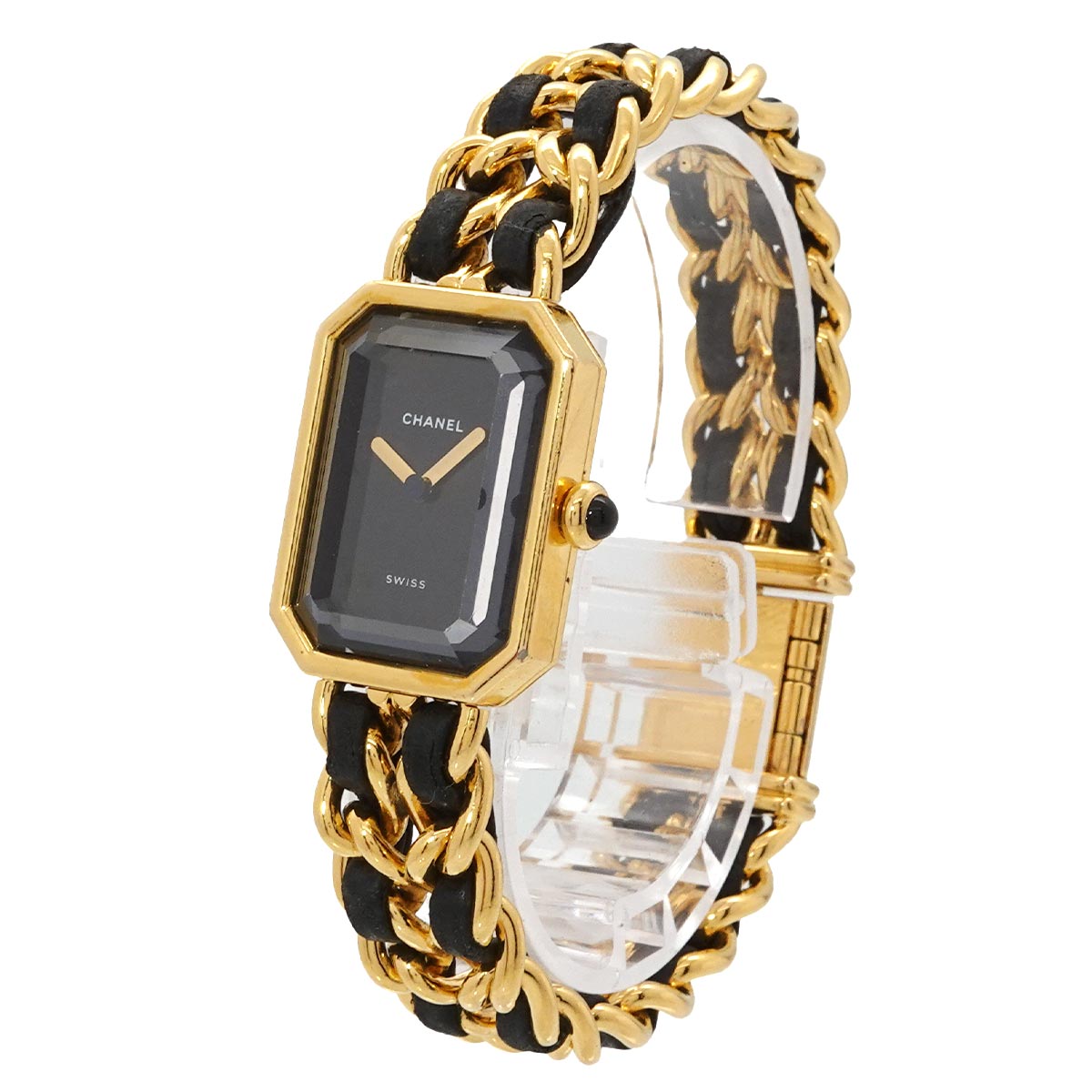 Premiere Size L H0001 Vintage Quartz Black Dial Ladies Watch