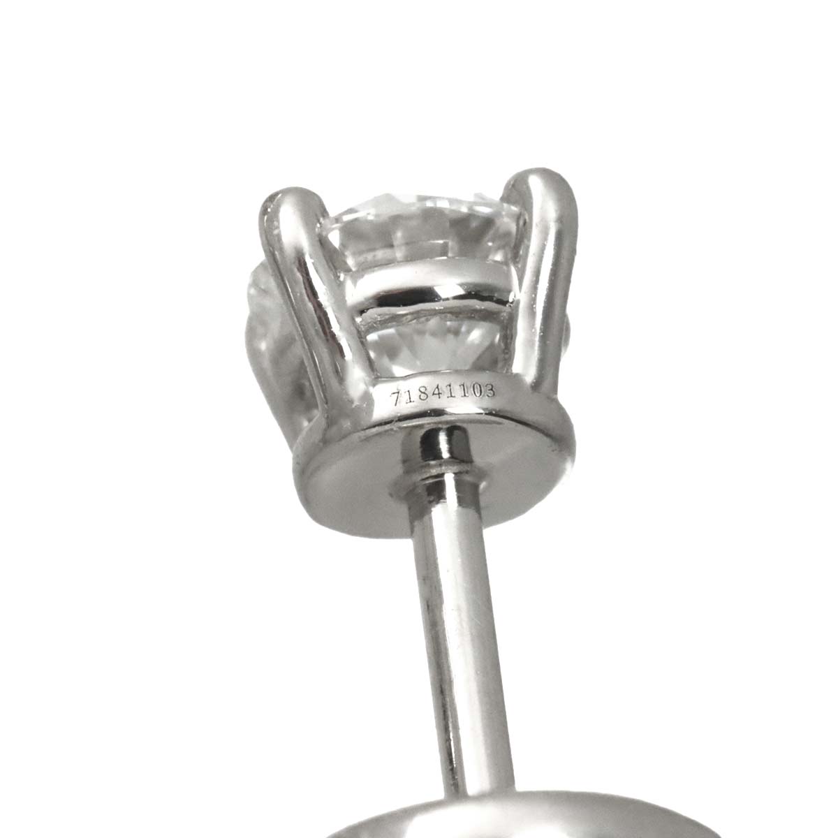 Diamond 0.39ctx2 F/VVS2/3EX Earrings Pierced Pt