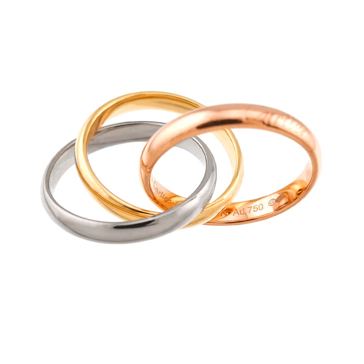 Trinity Ring MM 18K YG WG PG 750 Size48 4.5(US)