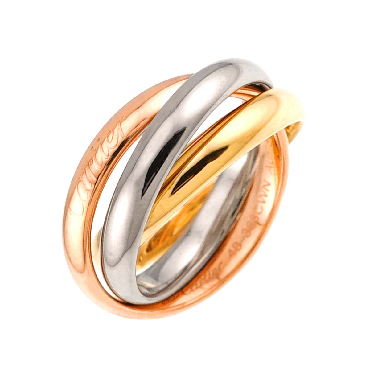 Trinity Ring MM 18K YG WG PG 750 Size48 4.5(US)