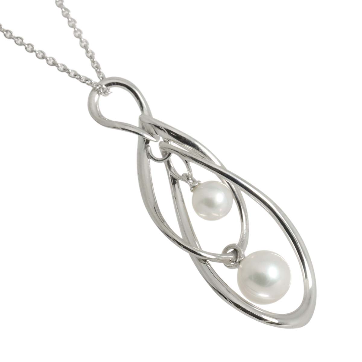 Akoya Pearl 7.0-5.4mm Necklace 18K White Gold 750