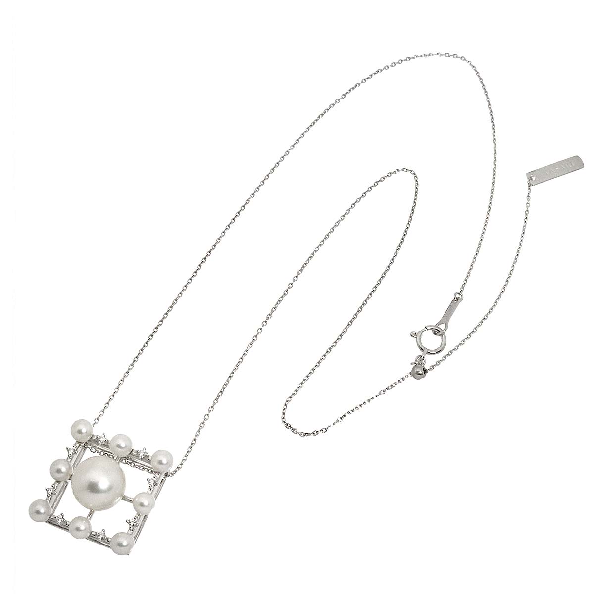 Akoya Pearl 9.5-4.1mm Necklace 18K WG 750