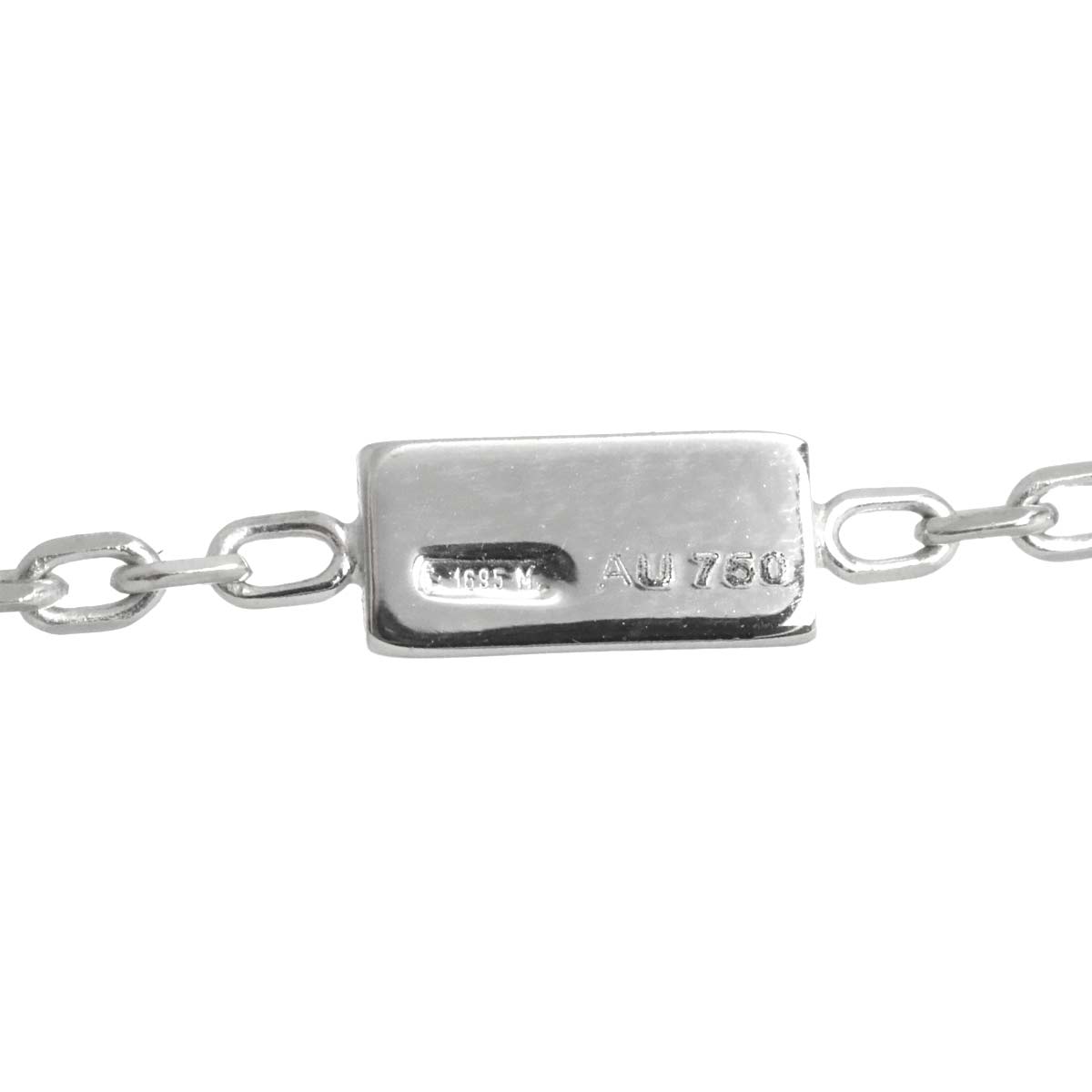 Separate Cross Necklace 18K White Gold 750