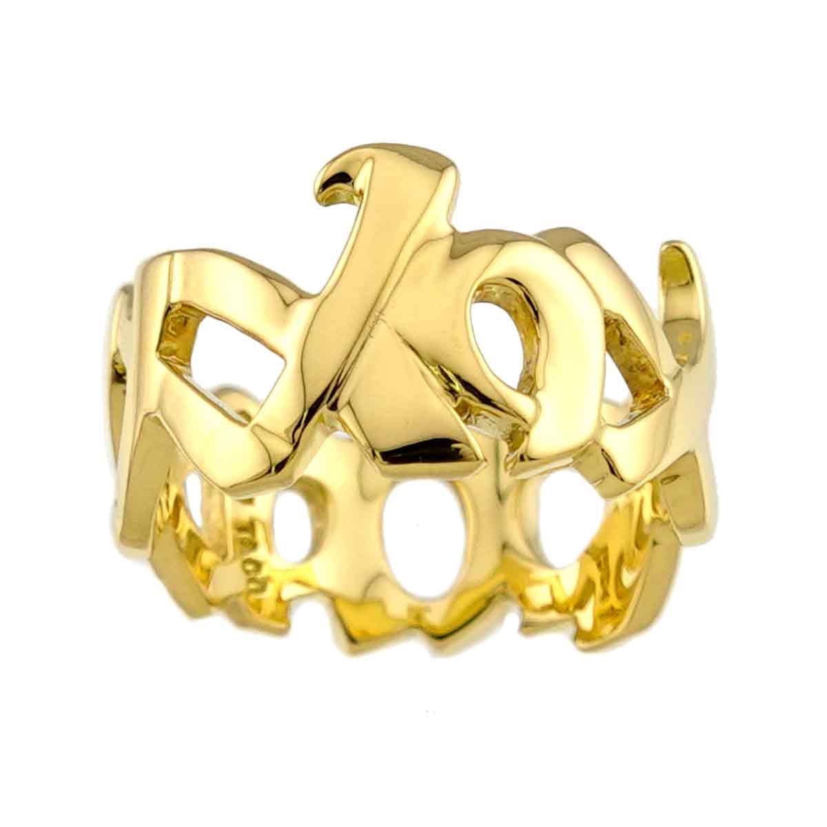 love kiss Ring 18K Yellow Gold 750 Size 4(US)