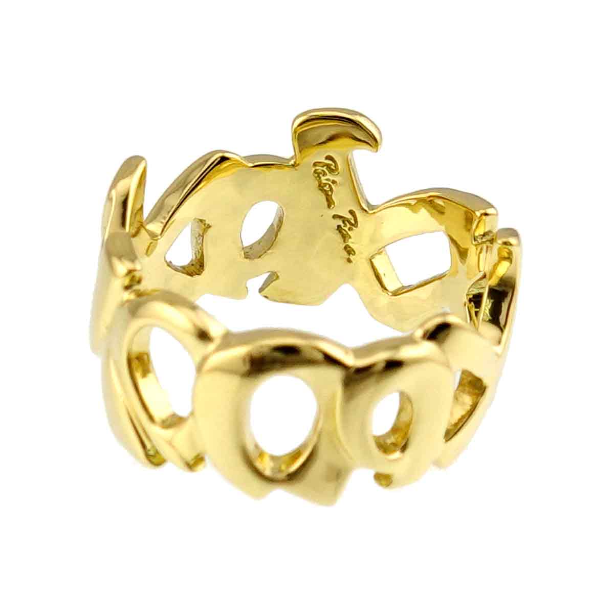 love kiss Ring 18K Yellow Gold 750 Size 4(US)